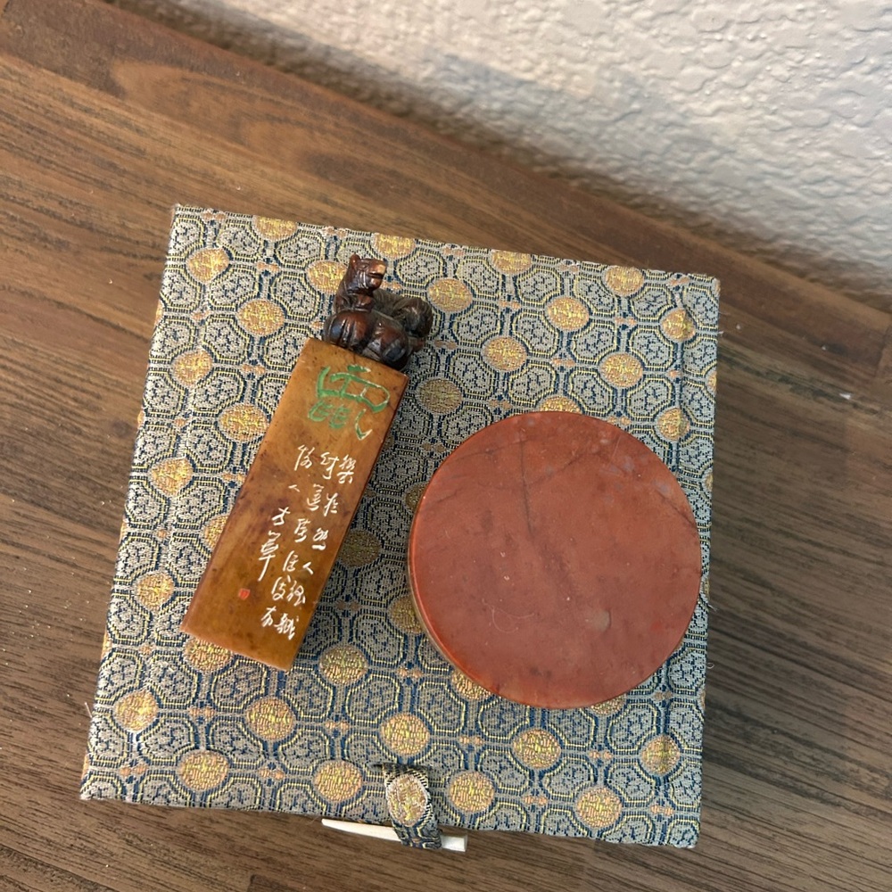 Chinese seal stamp box set